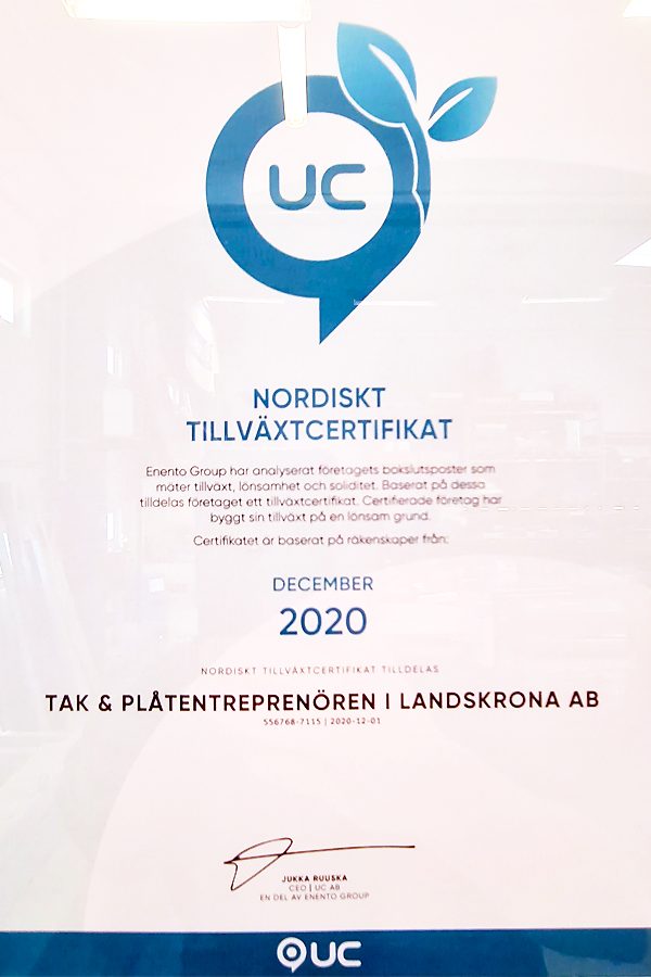 UC-Nordiskt Tillväxtcertifikat