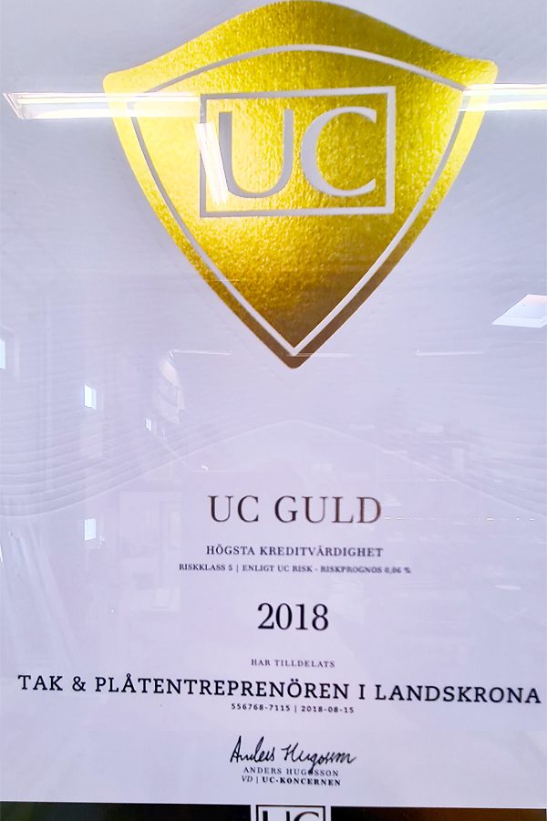 UC GULD - Högsta kreditvärdighet